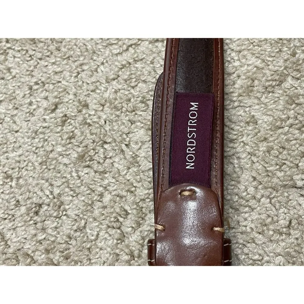 Nordstrom Belt Size 38 Made in USA Brown Genuine Leather Classic *Read